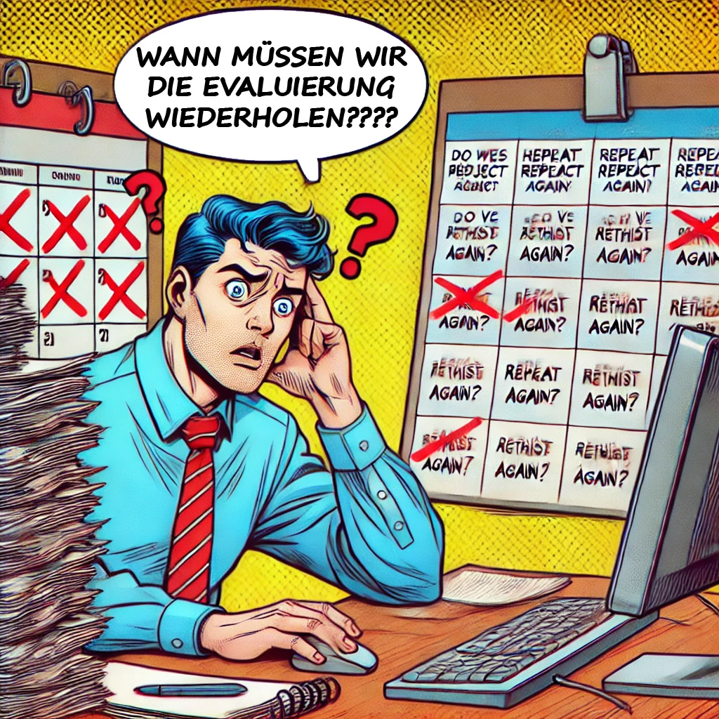 Gibt es eine fixe gesetzliche Frist für die Wiederholung einer Evaluierung?